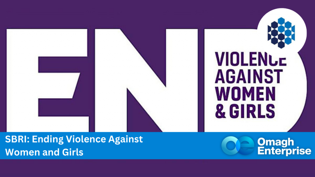 Bold text on a purple background reads END in large letters, with Violence Against Women & Girls in smaller text to the right.